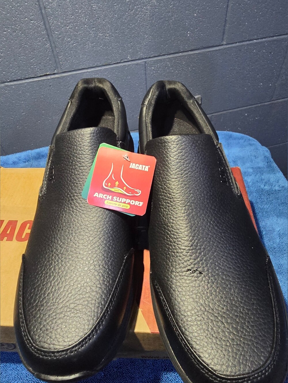 Men’s Black Slip-On Shoes with Arch Support